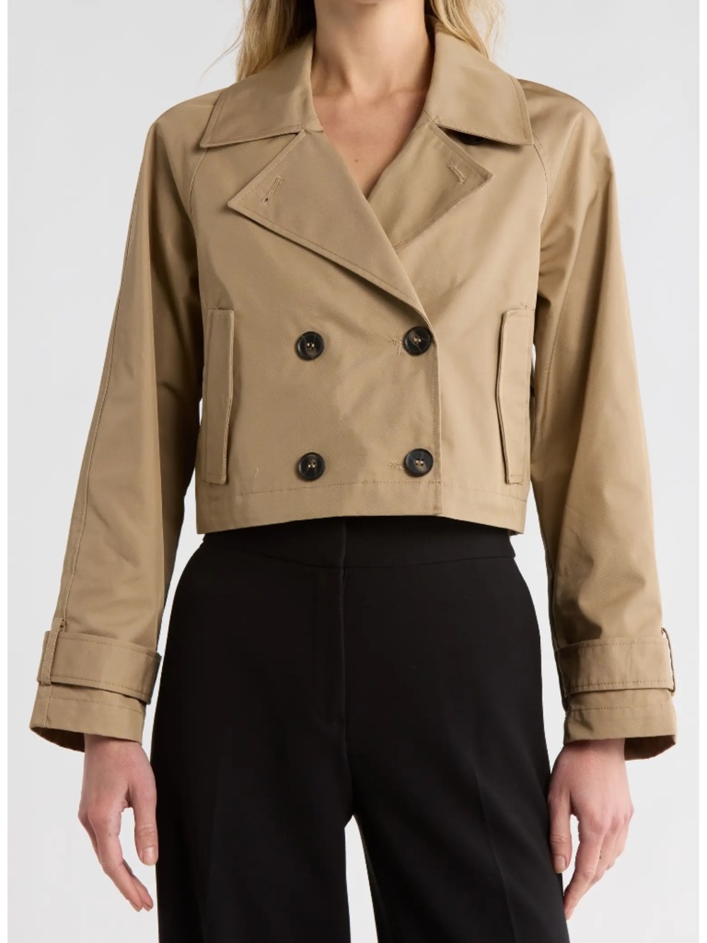 Stoosh CroppedTrench Coat - L